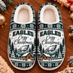 Philadelphia Eagles Fluffy Plush House Slippers Unisex Gift For Christmas