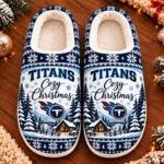 Tennessee Titans Fluffy Plush House Slippers Unisex Gift For Christmas