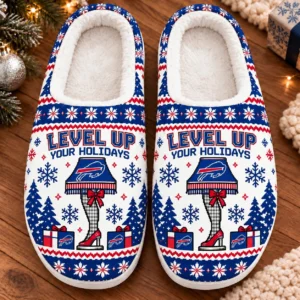 Buffalo Bills Fluffy Plush House Slippers Unisex 2026 Gift For Christmas