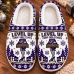 Baltimore Ravens House Slippers Fluffy Plush Unisex Limited Gift For Christmas
