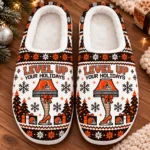 Cleveland Browns House Slippers Fluffy Plush Unisex Limited Gift For Christmas