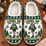 Green Bay Packers House Slippers Fluffy Plush Unisex Limited Gift For Christmas