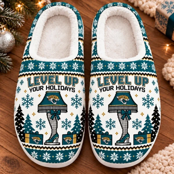 Jacksonville Jaguars House Slippers Fluffy Plush Unisex Limited Gift For Christmas