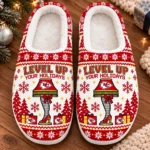 Kansas City Chiefs House Slippers Fluffy Plush Unisex Limited Gift For Christmas