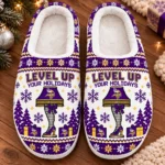 Minnesota Vikings House Slippers Fluffy Plush Unisex Limited Gift For Christmas