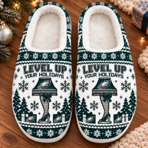 Philadelphia Eagles House Slippers Fluffy Plush Unisex Limited Gift For Christmas