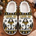 Pittsburgh Steelers House Slippers Fluffy Plush Unisex Limited Gift For Christmas