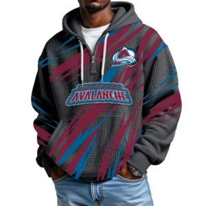 Colorado Avalanche Men Hoodie Quarter Zip Waffle Knit 2026 Limited