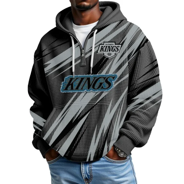 Los Angeles Kings Men Hoodie Quarter Zip Waffle Knit 2026 Limited