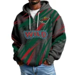 Minnesota Wild Men Hoodie Quarter Zip Waffle Knit 2026 Limited
