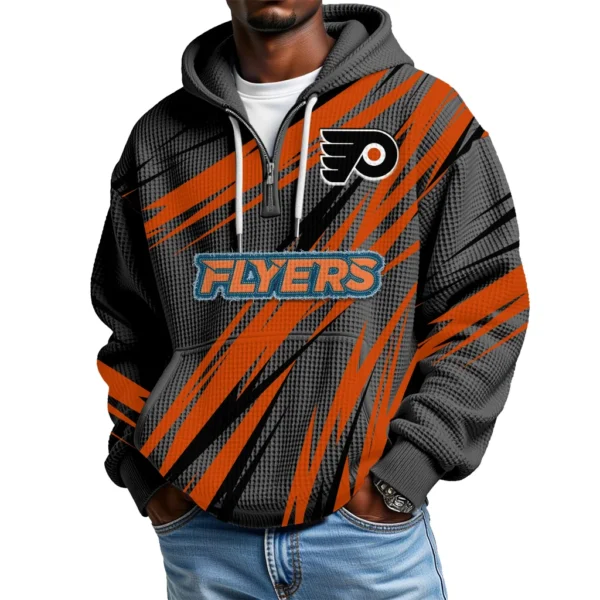 Philadelphia Flyers Men Hoodie Quarter Zip Waffle Knit 2026 Limited