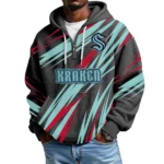SeaKraken Men Hoodie Quarter Zip Waffle Knit 2026 Limited