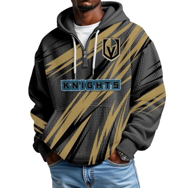 Vegas Golden Knights Men Hoodie Quarter Zip Waffle Knit 2026 Limited