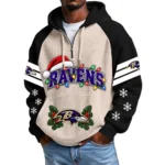 Baltimore Ravens Men's Waffle Knit Hoodie Quarter New Zip New 2026 Gift For Christmas