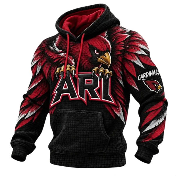 Arizona Cardinals Men's Waffle Knit Pullover Hoodie 2026 Limited