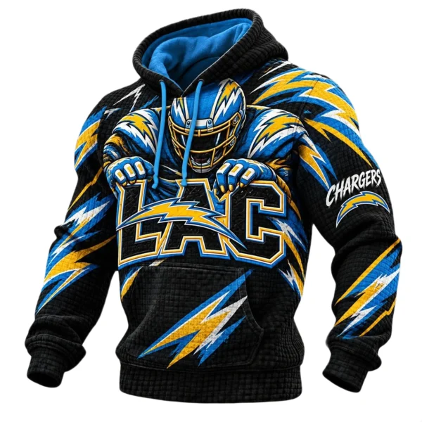 Los Angeles Chargers Men's Waffle Knit Pullover Hoodie 2026 Limited