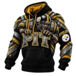 Pittsburgh Steelers Pullover Hoodie Men’s Waffle Knit Pullover Hoodie New Limited