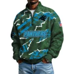 Carolina Panthers Men's Waffle Knit Quarter-Zip Long Sleeve Shirt 2026 Limited