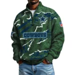 Dallas Cowboys Men's Waffle Knit Quarter-Zip Long Sleeve Shirt 2026 Limited