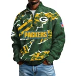 Green Bay Packers Men's Waffle Knit Quarter-Zip Long Sleeve Shirt 2026 Limited