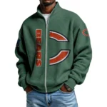 Chicago Bears Men’s Full Zip Waffle Knit Long Sleeve Sweatshirt Limited