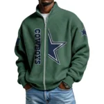 Dallas Cowboys Men’s Full Zip Waffle Knit Long Sleeve Sweatshirt Limited