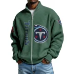 Tennessee Titans Men’s Full Zip Waffle Knit Long Sleeve Sweatshirt Limited