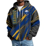 Buffalo Sabres Men Hoodies Full Zip Up Waffle Long Sleeve Sweatshirts Hooded 2026 Limited