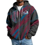 Colorado Avalanche Men Hoodies Full Zip Up Waffle Long Sleeve Sweatshirts Hooded 2026 Limited