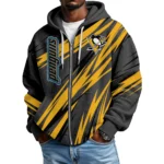 Pittsburgh Penguins Men Hoodies Full Zip Up Waffle Long Sleeve Sweatshirts Hooded 2026 Limited