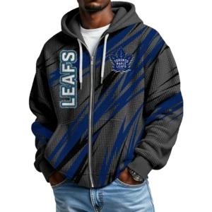 Toronto Maple Leafs Men Hoodies Full Zip Up Waffle Long Sleeve Sweatshirts Hooded 2026 Limited