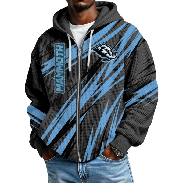 Utah Hockey Club Men Hoodies Full Zip Up Waffle Long Sleeve Sweatshirts Hooded 2026 Limited