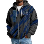 Vancouver Canucks Men Hoodies Full Zip Up Waffle Long Sleeve Sweatshirts Hooded 2026 Limited