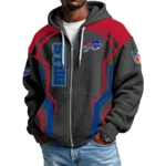 Buffalo Bills Men’s Waffle Knit Full Zip-Up Hoodie