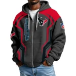 Houston Texans Men’s Waffle Knit Full Zip-Up Hoodie