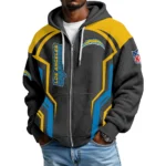 Los Angeles Chargers Men’s Waffle Knit Full Zip-Up Hoodie