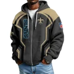 New Orleans Saints Men’s Waffle Knit Full Zip-Up Hoodie