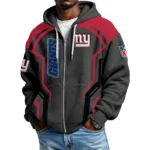 New York Giants Full Zip-Up Hoodie Men’s Waffle Knit New 2027