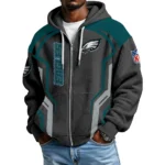 Philadelphia Eagles Men’s Waffle Knit Full Zip-Up Hoodie