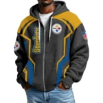 Pittsburgh Steelers Men’s Waffle Knit Full Zip-Up Hoodie